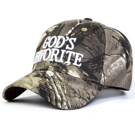 Camo embroidery God’s favorite cap