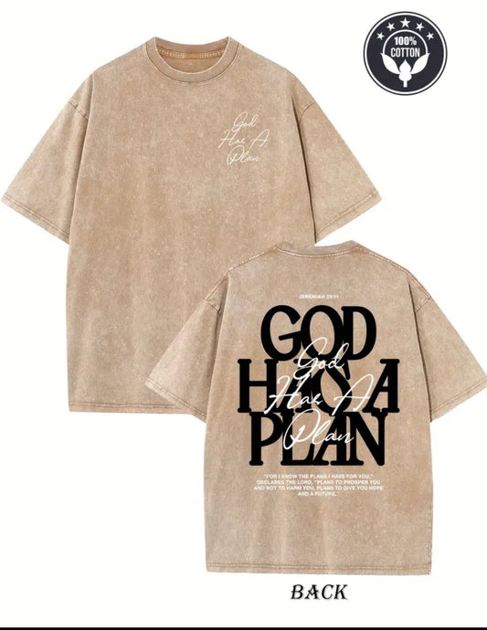 God has a plan men’s T-shirt