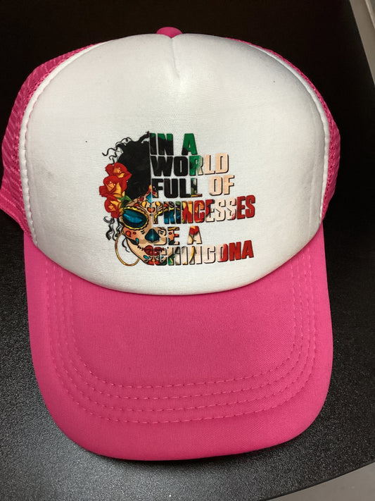 In a world baseball hat