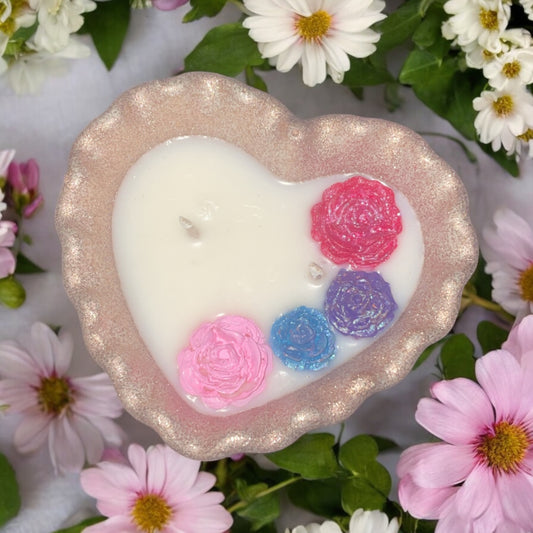 Concrete Heart Candle