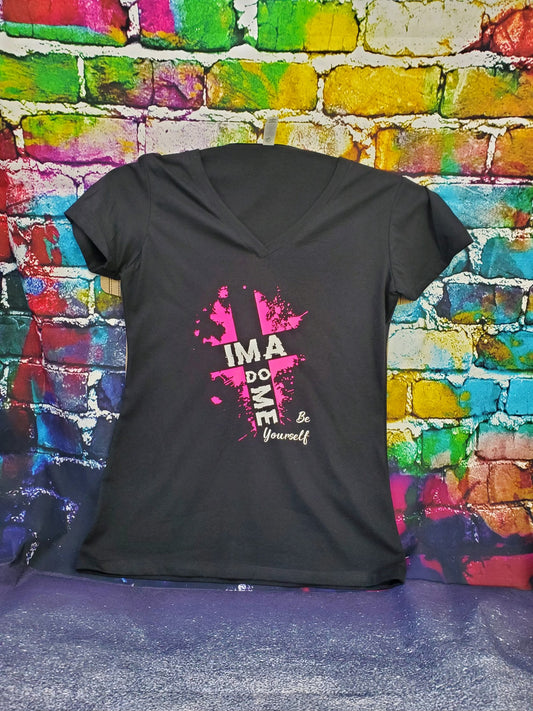 Ray G merchandise women’s ima do me pink/black T shirt